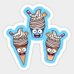 Cute Whipped Ice Cream Sticker